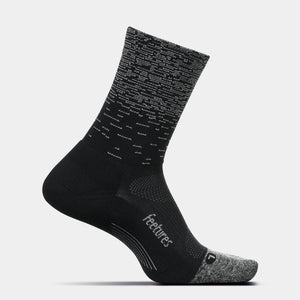 Elite Light Cushion Mini Crew Sock - Black Static