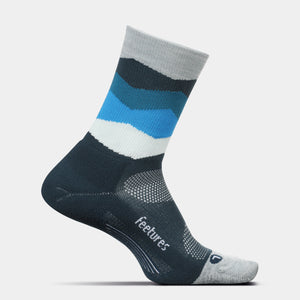 Elite Light Cushion Mini Crew Sock - Blue Waves